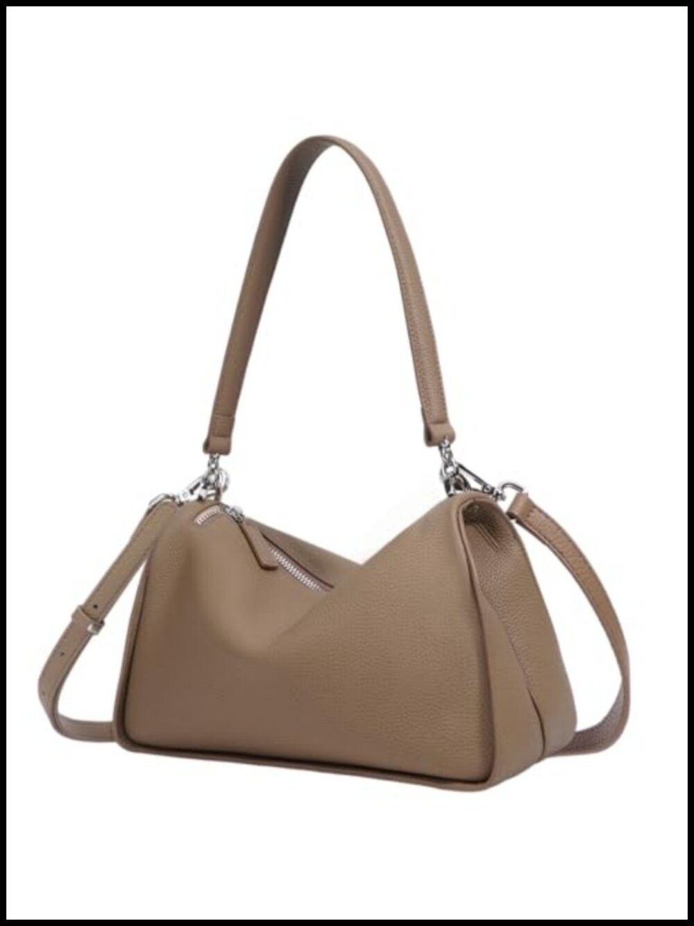 Genuine Leather Hobo Shoulder Bag Crossbody Purse with Adjustable Strap